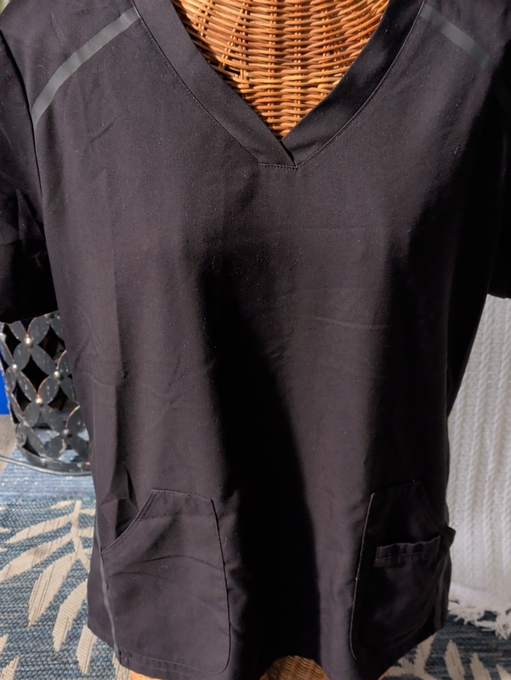 Grey's Anatomy by Barco Impact V-Neck Scrub Top Black XL